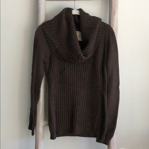 Angel of the North Waffle Cowl Neck LS Sweater